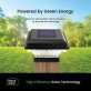 Home Zone Security® Outdoor Solar Post Cap Lights for 3.5-In. x 3.5-In. and 4-In. x 4-In. Posts, 2 Pack (Black)