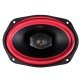 Cerwin-Vega® Mobile Vega Series V469 6-In. x 9-In. 500-Watt-Max 2-Way Coaxial Vehicle Speakers, Black and Red, 2 Pack