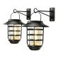 Home Zone Security® 10-Lumen Solar Wall-Mounted LED Lantern Lights, 2 Pack