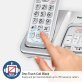 Panasonic® KX-TGD63X Corded Cordless Phone with Call Blocking and Digital Answering System (3 Handset; White/Silver)
