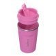 Outdoors Professional Stainless Steel Double-Walled Vacuum-Insulated Coffee Cup with Spillproof Lid (12.8 Oz.; Pink)
