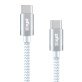 XYST™ 10-Ft. Braided USB-C® to USB-C® Cable, White