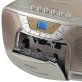 JENSEN® CD-590 1-Watt Portable Stereo CD and Cassette Player/Recorder with AM/FM Radio and Bluetooth® (Champagne Gold)